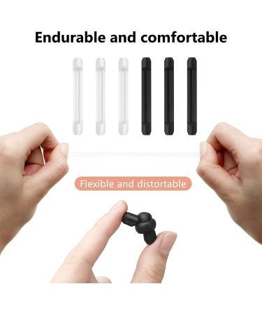 12 Pairs Silicone Eyeglass Ear Cushions Eyeglass Pads Anti Slip Glasses Ear Hook Eyeglass Strap Holder for Reading Glasses (Black  White) - Buy Online on GoSupps.com