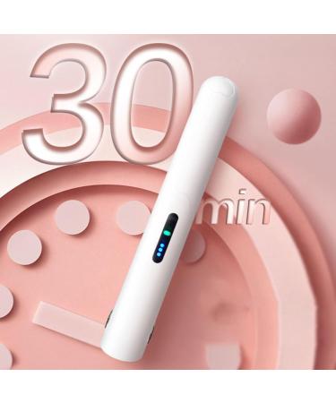 Buy Mini Cordless Hair Straightener & Curler - Portable 2-in-1 Travel Device with Fast Heat Up (30s) USB Rechargeable Adjustable Temp - Pink - Buy Online on GoSupps.com