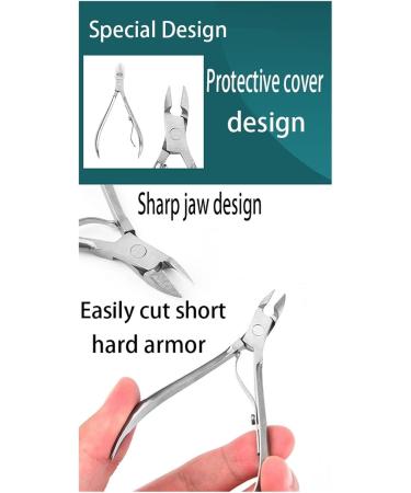 Stainless Steel Cuticle Clippers Stainless Steel Dead Skin Remover Pedicure and Manicure Tools Pointed Nail Trimmer Pliers for Professionals or Home Travel Silver - Buy Online on GoSupps.com