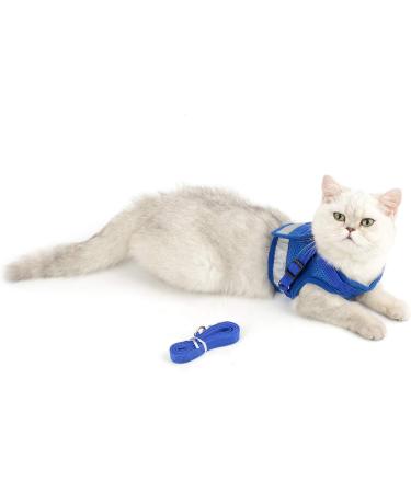 Ranphy Cat Dishes with Leash - Soft Fabric Harness & Breakable Paddle for Small & Adult Cats - Blue - Buy Online on GoSupps.com