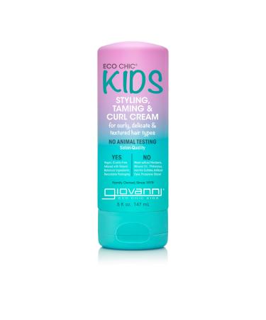 Eco Chic KIDs Styling Taming & Curl Cream - Kids Curl Cream Kids Curly Hair Products Curl Cream For Curly Hair Kids For Curly Delicate And Textured Hair Types Salon Quality Vegan - 5 Fl Oz