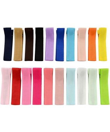 20Pcs 1.8 Inch Tiny Baby Girls Hair Bows Clips Grosgrain Ribbon Bows Fully Lined Alligator Clips Barrettes Hair Pins DIY Hair Accessories For Baby Girls Toddlers Kids Teens (Color Random) - Buy Online on GoSupps.com
