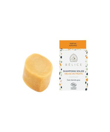 Bélice - Solid shampoo Délice de Fruits with ghassoul - oily scalps - 85g - Certified Organic