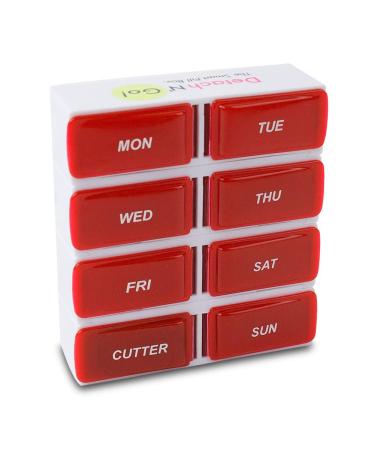 7 Day Single Daily Detachable Pill Organizer with Pill Cutter