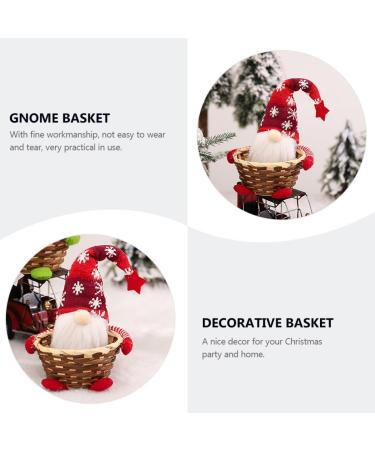 STOBAZA Christmas Candy Basket Woven Basket Elder Dining Table 31X15X15CM Red - Buy Online on GoSupps.com