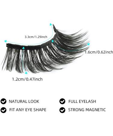 Magnetic Eyelashes Kit Waterproof Magnetic Eyeliner Reusable Magnetic Eyelashes with Eyeliner False Eyelashes with Tubes of Eyeliner & Tweezers (Black Style 01 (3 Pairs)) - Buy Online on GoSupps.com