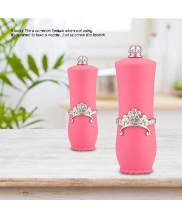  Zerodis Lipstick Embroidery Pin Box Fashion Specially Shaped Lipstick Pin Box for Embroidery Tattooing DIY Enthusiasts Pink Rose Red - Buy Online on GoSupps.com