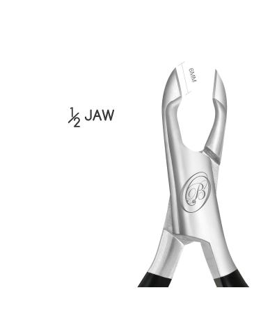 Professional Cuticle Nipper & Pusher - Stainless Steel Cuticle Remover Tool for Manicure & Pedicure (Black) - International Shipping Available - Buy Online on GoSupps.com