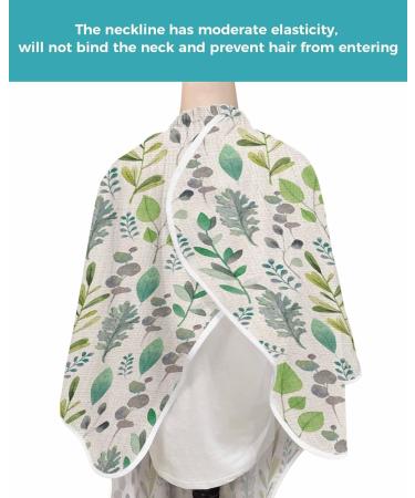 Autumn Leaves Barber Cape | Vintage Eucalyptus Hair Cutting Cape for Women Men & Kids | Adjustable 55x63 Inch Salon Accessories - Buy Online on GoSupps.com