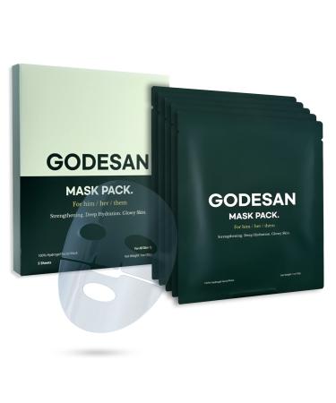 GODESAN Hydrogel Face Mask Pack 5pcs - Rich Collagen Deep Moisture Tea Tree All skin type Hyaluronic