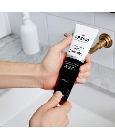 Cremo Detoxifying 2-in-1 Scrub & Mask with Activated Charcoal - 4 oz - Buy Online on GoSupps.com
