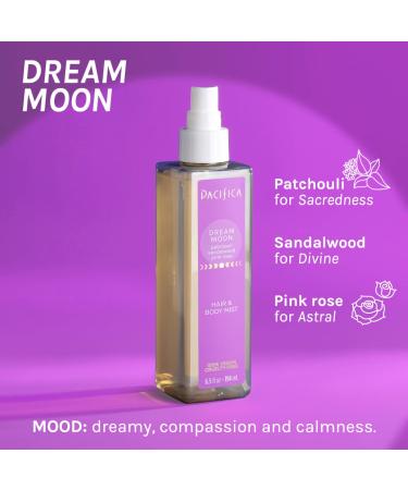 Pacifica Beauty Dream Moon Hair Perfume & Body Spray - Pink Rose, Sandalwood, Patchouli | Natural, Alcohol-Free, Vegan + Cruelty-Free - Buy Online on GoSupps.com