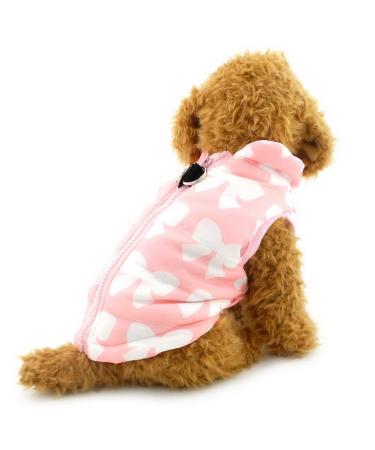 Pegasus winter coat for dogs clothing for cats jacket chihuahua dackel with dishes hoop d ring warm pet clothing down vest for puppy padded windproof cold weather pink m m pink arch