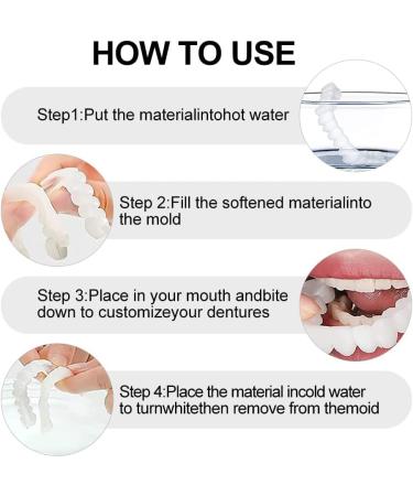 Frenzify Veneers Teeth Set - 2 Pairs Lightening Dentures for Instant Smile Boost | Affordable Tooth Whitening Alternative for Men & Women - Buy Online on GoSupps.com