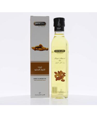 Hemani Sweet Almond Oil - 100% Pure & Natural Cold Pressed Oil for Hair  Skin  and Nails - 8.5 FL OZ (250mL)