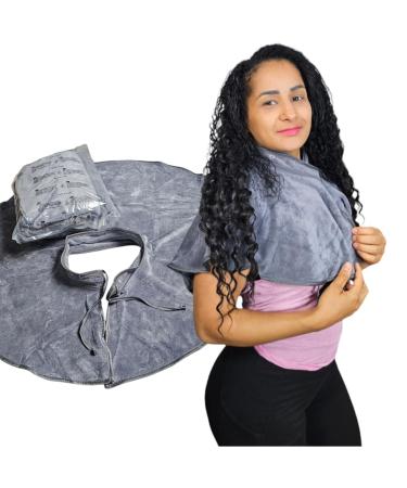 MICROFIBER SHOULDER TOWEL/CAPE HAIR BLEACH-PROOF (Grey)