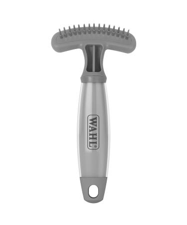Wahl Canada Cat Single Row De-Shedder Rake Round tipped pins easily remove fur from the undercoat effective de-shedding tool Gentle to get rid of excess fur Great for Cat Grooming - Model 58529