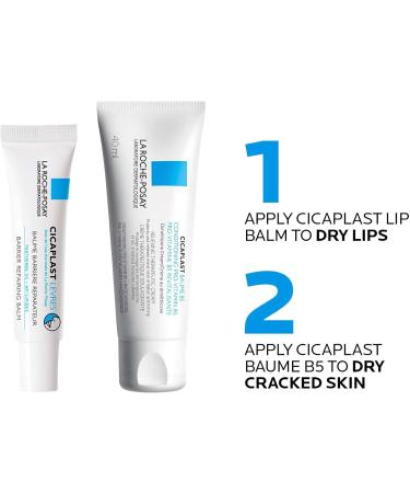 La Roche-Posay Cicaplast Balm & Lips Moisturizer BUNDLE. Cicaplast Baume B5 Multipurpose Balm & Lips Moisturizer for Cracked Very Dry Skin & Lips. Suitable for Sensitive Skin & Children. BUNDLE: Cicaplast Baume & Lips - Buy Online on GoSupps.com