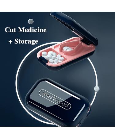MAIAHU Stainless Steel Blade Pill Cutter & Crusher - Small/Large Pill Splitter for Vitamins & Tablets - Travel Size, C-blue - Buy Online on GoSupps.com