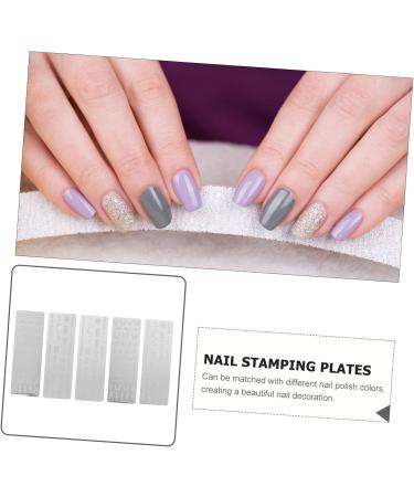 minkissy 5 Sheets Nail Stamp Board Metal Nail Plate Nail Art Plates Nail Stencils Nail Stencil Plates Nail Polish Stamping Kit Metal Stamps Gel Stainless Steel European and American - Buy Online on GoSupps.com