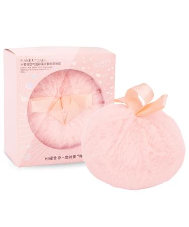 Large Powder Puff with Ribbon Handle Body Cosmetic Makeup Powder Puff Soft Puff Ball Tool for Face Body Highlighting Women