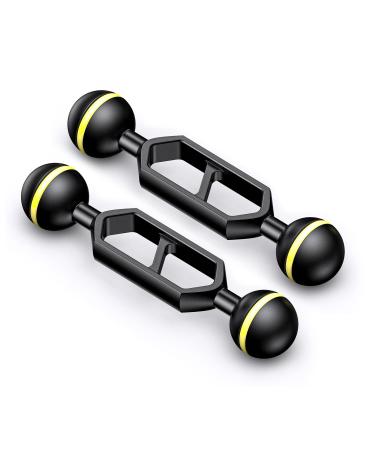 Seafrogs 2 Pieces 5"/12.7cm Double Ball Arm Aluminum Alloy 1" Ball Head Extension Arm Underwater Lighting System Connector for Underwater Strobe/Video Light/Diving Camera Tray AM-9-2PCS - Buy Online on GoSupps.com
