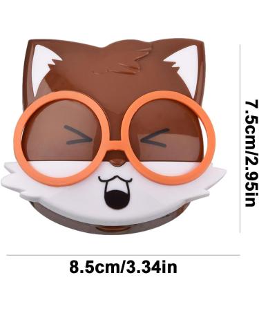 PEKMAR Contact Lens Case - Portable Animal Cartoon Contact Glasses Storage Box | Cute Squirrel Design Eye Contacts Organizer Case for Outdoor Traveling and Home Use - Buy Online on GoSupps.com
