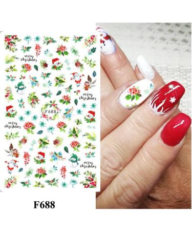 Christmas Nail Art Stickers Decals 10 Sheet Self Adhesive Gnome Santa Claus Reindeer Snowflake Christmas Tree Nail Sticker Design Nail Decoration for Women Girls - Buy Online on GoSupps.com