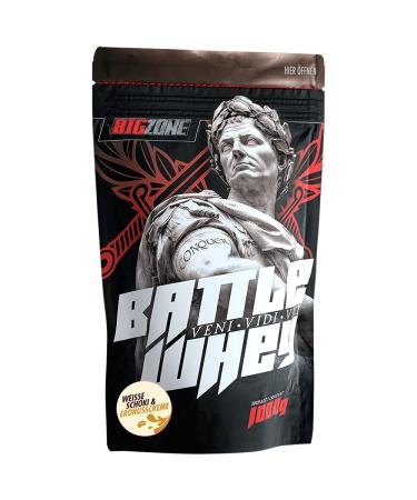 Big Zone BATTLE WHEY | Whey Protein Concentrate | Delicious Quality Made in Germany | 1000 g Powder (White Chocolate & Peanut Cream)