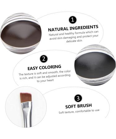 LALAFINA 6 Pcs Black Eyeshadow Brown Eyeliner Brown Eyeshadow Eye Shadow Cream Set Pearlescent Glitter Powder 1 count (Pack of 1) As Shownx3pcs - Buy Online on GoSupps.com