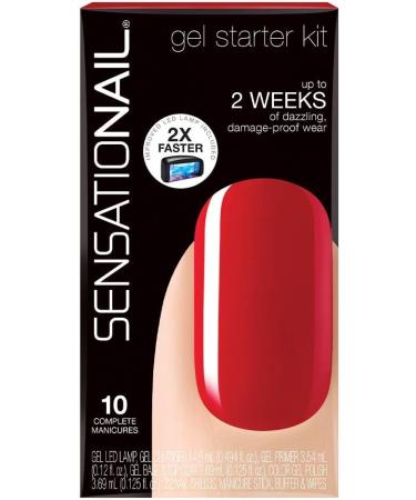 SENSATIONAIL Gel Polish Starter Kit (including lamp) Scarlet Red - Buy Online on GoSupps.com
