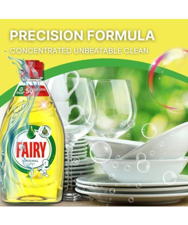 FAIRY LEMON WASHING UP LIQUID (10 x 320ml) - Fairy Dishwash Liquid Washing Up Liquid | Washing Liquid Fairy | Fairy Lemon Washing Up Liquid Yellow | Fairy Liquid Cleaner - Buy Online on GoSupps.com