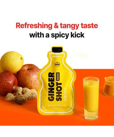 DASHIN MARUEM Korean Ginger Shot with Turmeric & Black Pepper Caffeine-Free Wellness Drink No Added Sugar 1.7 fl oz (10-Pack) Vegan Keto & Gluten-Free - Buy Online on GoSupps.com