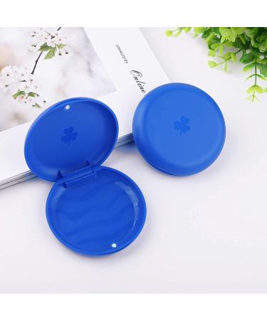 BICASUU (2 Pack) Retainer Case Solid Orthodontic Retainer Case (Blue) - Buy Online on GoSupps.com