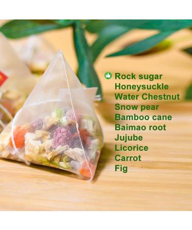 100% Pure Natural Herbal Tea Honeysuckle Baimao Root Snow pear Tea Bag 300g/10.58oz (12g*25bags) Goji feuilles de m rier r glisse sans additifs sans OGM - Buy Online on GoSupps.com