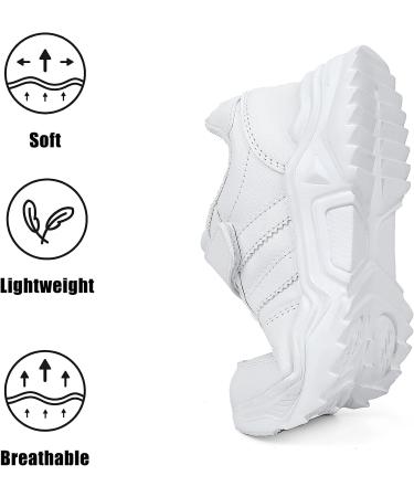 DVTENI Unisex Kids Antiskid Tennis Sneakers - White Outdoor Running Shoes - Buy Online on GoSupps.com