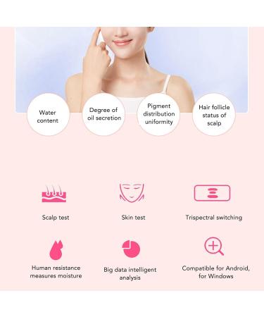 Skin Hair Detector Easy To Operate 3MP 50X Scalp Detector 1200 Mah Clear Images for Scalp Follicles for Hair Salon - Buy Online on GoSupps.com