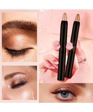 LaoSShu Eyeshadow pencils shimmering cream eyeshadow stick 16 colors highlighter waterproof glitter eyeshadow eyeliner blendable eye makeup vegan and not tested on animals color 16 Co - Buy Online on GoSupps.com