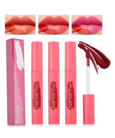 Teinture l vres mate d tachable 3 couleurs tatouage l vres d tachable rouge l vres avec teinture l vres amovible naturelle brillant l vres nude r sistant l'eau et longue dur e de vie