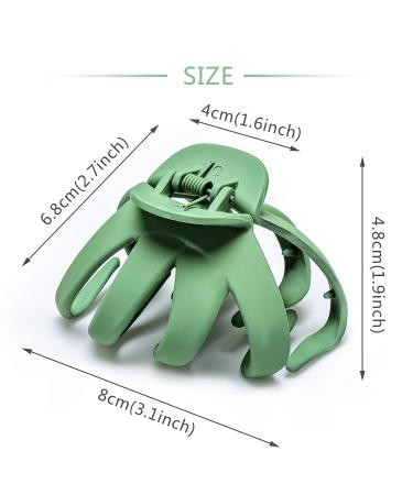 7pc Apooto Macaron Colors Octopus Hair Claw Clips - Flower Style Strong Hold Jaw Clip Set for Thick Hair | Stylish Matte Decorative Clips for Women & Girls - Buy Online on GoSupps.com