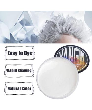 Temporary Hair Dye Hair Color Wax Washable Hair Paint Instant Hair Dye Cream Mud Hair Colour Washable Natural Hairstyle Color Styling Hair Clays for Men Women for Party Cosplay & Halloween (White) - Buy Online on GoSupps.com