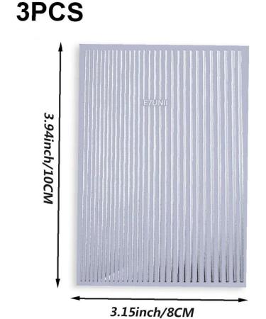 Line Nail Art Stickers Decals Metal Line Nail Supply Nail Decals Metal Stripe Lines Design Nail Decoration Accessory Silver - Buy Online on GoSupps.com