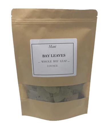 Maui Whole Dried Bay Leaves 2 oz - Fresh & Natural Full Leaf - Non-GMO (New Packaging) - Buy Online on GoSupps.com