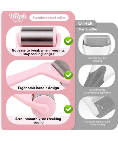 Hilph Ice Scooters for Face & Eyes | Facial Massage Tools for Swelling Migraine Relief Dark Circles & Skin Relaxation - Stainless Steel Pink - Buy Online on GoSupps.com