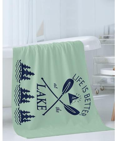 PakiInno Lakepak1381 Towel Set - Life is Better at The Lake Design - Soft & Absorbent Fluffy Towels for Sports, Travel & Fitness - 30x60+16x28+13x13 Inch - Buy Online on GoSupps.com