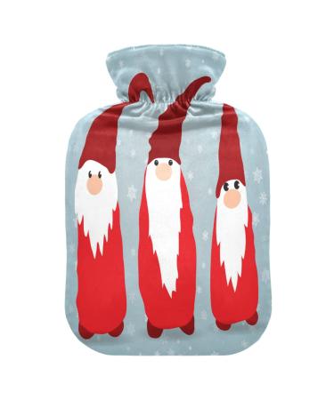Scandinavian Christmas snowflake hot water bottle with soft fleece cover 2 litre hot water bag for hot and cold compresses