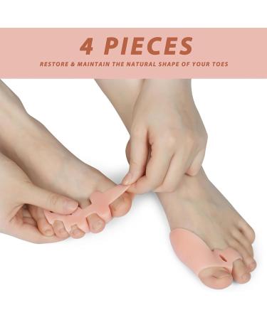 Toe Separators for Men & Women - Silicone Gel Toe Spacers for Bunion Correction & Toe Alignment (2 Pairs - Buy Online on GoSupps.com
