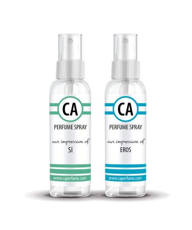 CA Perfume Impression of (Si + Eros) Travel Size Sample Fragrance Refillable Atomizer Long Lasting Eau de Parfum (Cologne) Sprayer / 2 Fl Oz/ 60 ml Si + Eros Impression