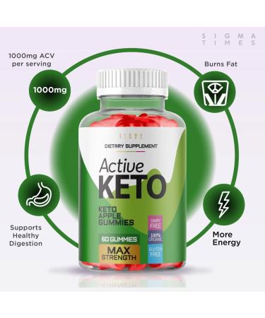 Active Keto ACV Gummies - 2 Pack Weight Loss Formula with Apple Cider Vinegar - Burn Tummy Fat - 120 Gummies - Buy Online on GoSupps.com