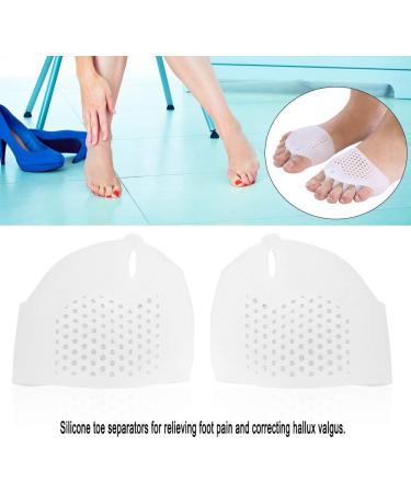 Silicone Toe Separators 1 Pair - Bunion Straightener & Toe Protector for Men & Women (White) - Buy Online on GoSupps.com